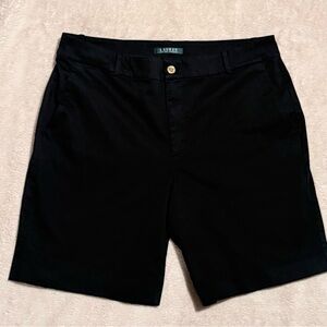 EUC Lauren Ralph Lauren Women’s Black Dressy Bermuda Shorts - 16